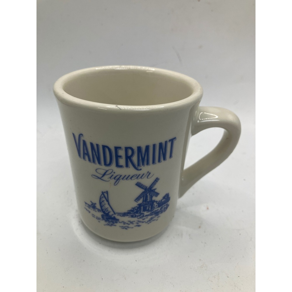 Vandermint Liqueur Dutch Coffee Recipe Mug Barware Windmill Boat Graphic‎